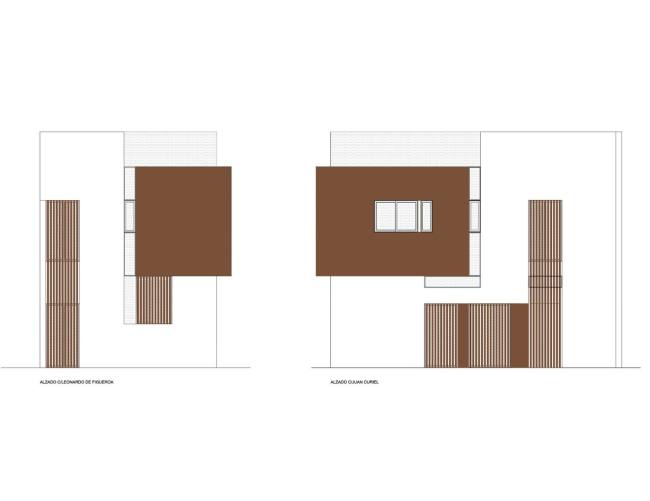 Vivienda bifamiliar Alzados